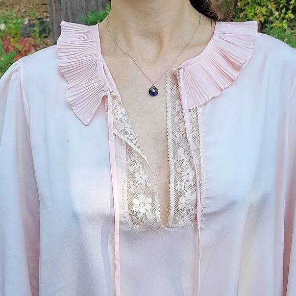 AUTHENTI-Chloé Lingerie Sleepwear/slip Dress Mini Vintage 1970s Baby Pink size L - Picture 4 of 16